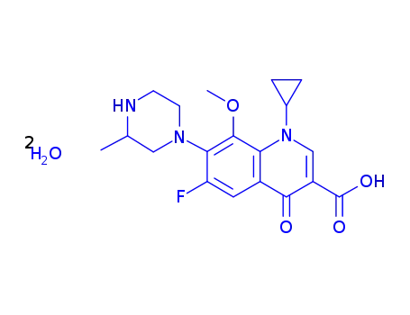 Molecular Structure of 180200-66-2 (Gatifloxacin sesquihydrate)