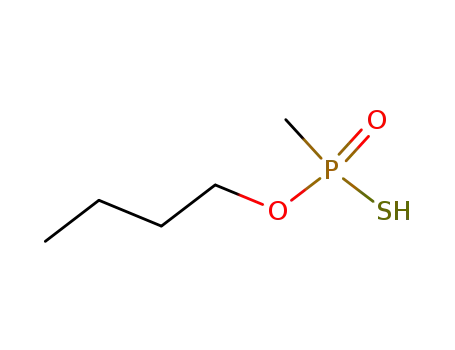 Molecular Structure of 18005-42-0 (O-butyl hydrogen methylphosphonothioate)