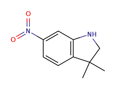 Molecular Structure of 179898-72-7 (3,3-DIMETHYL-6-NITROINDOLINE)