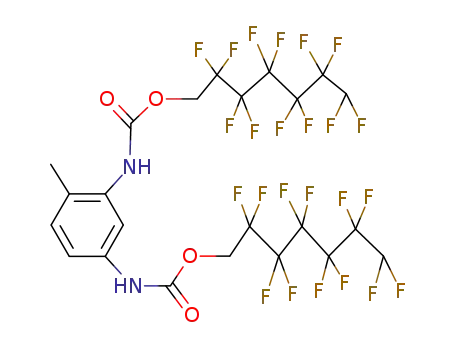 Molecular Structure of 15953-40-9 (bis(2,2,3,3,4,4,5,5,6,6,7,7-dodecafluoroheptyl) (4-methylbenzene-1,3-diyl)biscarbamate)