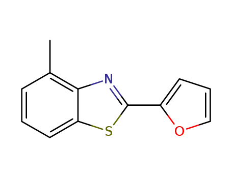 Molecular Structure of 1569-83-1 (Benzothiazole, 2-(2-furanyl)-4-methyl- (9CI))