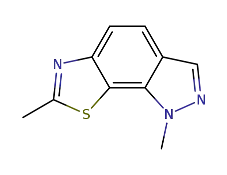 Molecular Structure of 18035-09-1 (1H-Pyrazolo[4,3-g]benzothiazole,1,7-dimethyl-(8CI))