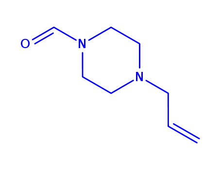 Molecular Structure of 179953-32-3 (1-Piperazinecarboxaldehyde, 4-(2-propenyl)- (9CI))