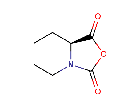 Molecular Structure of 100222-58-0 ((S)-Tetrahydro-oxazolo[3,4-a]pyridine-1,3-dione)