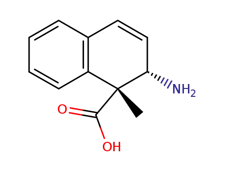 Molecular Structure of 157131-00-5 (1-Naphthalenecarboxylicacid,2-amino-1,2-dihydro-1-methyl-,(1R-cis)-(9CI))
