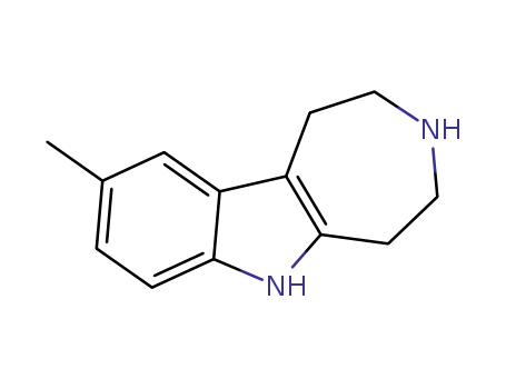 Molecular Structure of 15918-89-5 (1,2,3,4,5,6-Hexahydro-9-methylazepino[4,5-b]indole)
