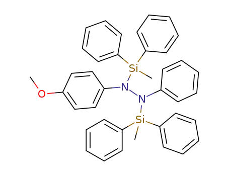 Molecular Structure of 15951-45-8 (4-Methoxy-N,N'-bis(methyldiphenylsilyl)hydrazobenzene)