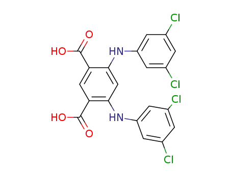 Molecular Structure of 15926-91-7 (Isophthalic  acid,  4,6-bis(3,5-dichloroanilino)-  (8CI))