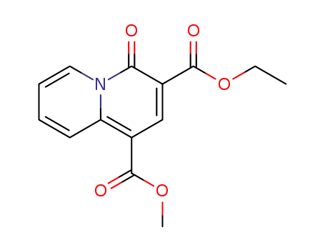 Molecular Structure of 500364-20-5 (4-oxo-4<i>H</i>-quinolizin-1,3-dicarboxylic acid-3-ethyl ester-1-methyl ester)