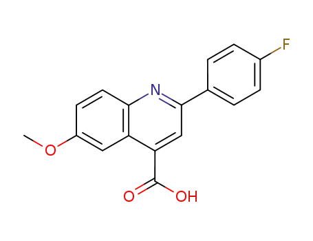 Molecular Structure of 18060-41-8 (2-(4-fluorophenyl)-6-methoxyquinoline-4-carboxylic acid)