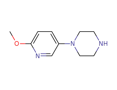 Molecular Structure of 158399-76-9 (1-(6-METHOXYPYRIDIN-3-YL)PIPERAZINE)