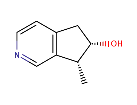Molecular Structure of 55399-77-4 (5H-Cyclopenta[c]pyridin-6-ol,6,7-dihydro-7-methyl-, (6R,7R)-rel-)