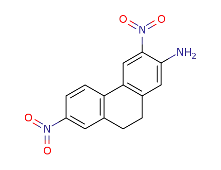 Molecular Structure of 18264-97-6 (9,10-Dihydro-3,7-dinitro-2-phenanthrenamine)
