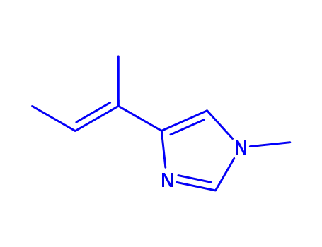 Molecular Structure of 161095-84-7 (1H-Imidazole,1-methyl-4-(1-methyl-1-propenyl)-,(E)-(9CI))