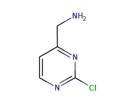 Molecular Structure of 181363-10-0 (4-Pyrimidinemethanamine, 2-chloro- (9CI))