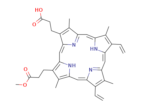 21H,23H-Porphine-2,18-dipropanoicacid, 7,12-diethenyl-3,8,13,17-tetramethyl-, 2-methyl ester