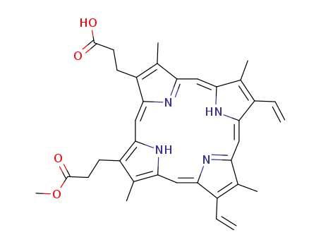 Molecular Structure of 16053-68-2 (protoporphyrin IX monomethyl ester)