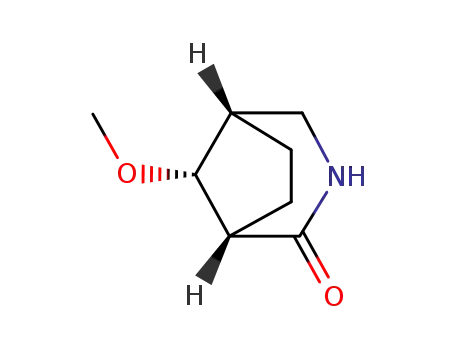 Molecular Structure of 180846-32-6 (3-Azabicyclo[3.2.1]octan-2-one,8-methoxy-,syn-(9CI))