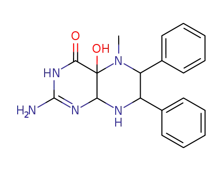 Molecular Structure of 15998-22-8 (2-Amino-4a,5,6,7,8,8a-hexahydro-4a-hydroxy-5-methyl-6,7-diphenylpteridin-4(3H)-one)