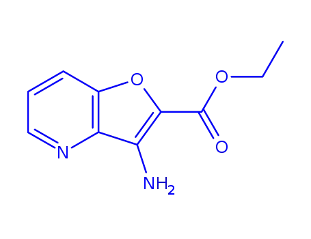 Molecular Structure of 183428-96-8 (Furo[3,2-b]pyridine-2-carboxylicacid,3-amino-,ethylester(9CI))