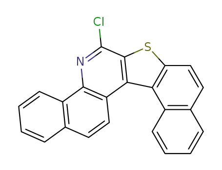 Molecular Structure of 181486-70-4 (6-chlorobenzo[h]naphtho[1',2':4,5]thieno[2,3-c]quinoline)