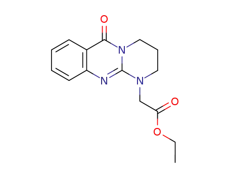 Molecular Structure of 160776-57-8 (ethyl (6-oxo-3,4-dihydro-2H-pyrimido[2,1-b]quinazolin-1(6H)-yl)acetate)