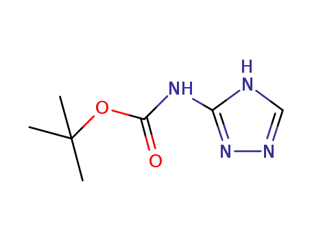 Molecular Structure of 160416-01-3 (Carbamic acid, 1H-1,2,4-triazol-3-yl-, 1,1-dimethylethyl ester (9CI))