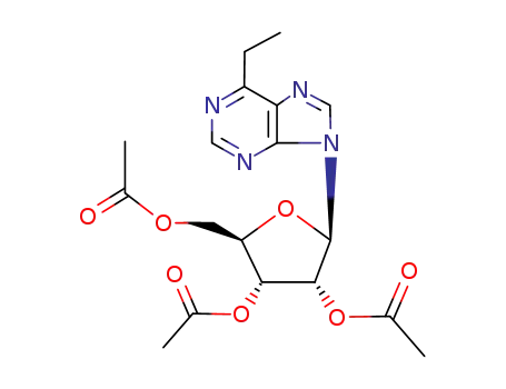 (2R,3R,4R,5R)-2-(acetoxymethyl)-5-(6-ethyl-9H-purin-9-yl)tetrahydrofuran-3,4-diyl diacetate