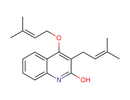 3-(3-メチル-2-ブテニル)-4-[(3-メチル-2-ブテニル)オキシ]-2(1H)-キノリノン