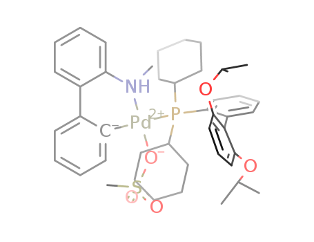 Methanesulfonato(2-dicyclohexylphosphino-2',6'-di-i-propoxy-1,1'-biphenyl)(2'-methylamino-1,1'-biphenyl-2-yl)palladium(II),98%