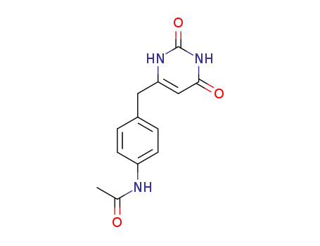 Molecular Structure of 18364-61-9 (N-{4-[(2,6-dioxo-1,2,3,6-tetrahydropyrimidin-4-yl)methyl]phenyl}acetamide)