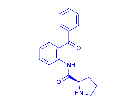 Molecular Structure of 1609156-63-9 ((2R)-N-(2-benzoylphenyl)-2-PyrrolidinecarboxaMide)