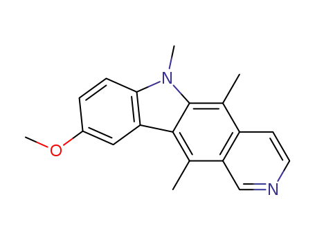 Molecular Structure of 18073-32-0 (6H-Pyrido[4,3-b]carbazole,9-methoxy-5,6,11-trimethyl-)