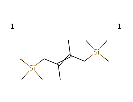 Molecular Structure of 16109-37-8 (Silane,2,3-dimethyl-2-butene-1,4-diyl)bis[trimethyl-E-)