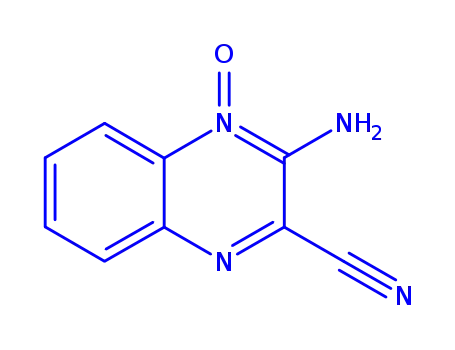 Molecular Structure of 160314-96-5 (2-Quinoxalinecarbonitrile,3-amino-,4-oxide(9CI))