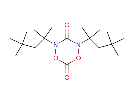 Molecular Structure of 103258-86-2 (2,4-bis(1,1,3,3-tetramethylbutyl)-2H-1,5,2,4-dioxadiazine-3,6(4H)-dione)