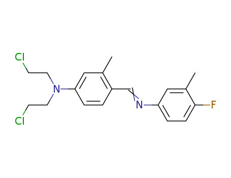 Benzenamine,N,N-bis(2-chloroethyl)-4-[[(4-fluoro-3-methylphenyl)imino]methyl]-3-methyl- cas  1814-59-1