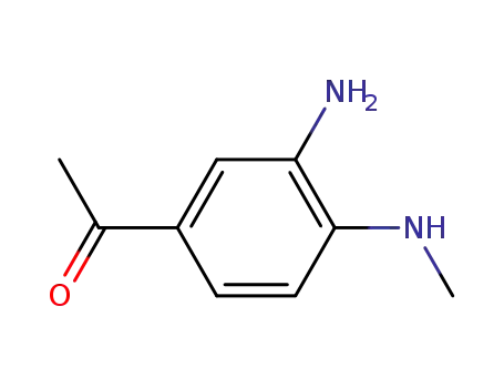 Molecular Structure of 18076-19-2 (1-[3-AMINO-4-(METHYLAMINO)PHENYL]-1-ETHANONE)