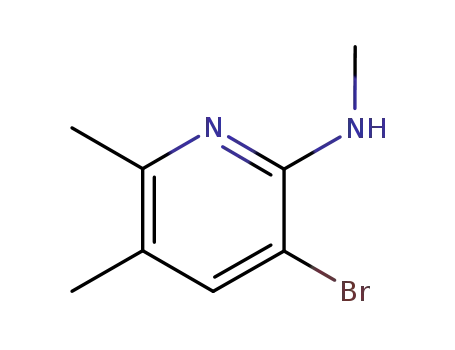 Molecular Structure of 161091-52-7 (2-Pyridinamine,3-bromo-N,5,6-trimethyl-)