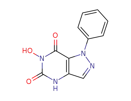Molecular Structure of 16078-72-1 (6-hydroxy-1-phenyl-1H-pyrazolo[4,3-d]pyrimidine-5,7(4H,6H)-dione)