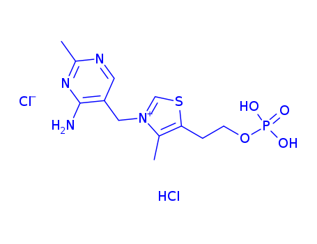 Thiazolium,3-[(4-amino-2-methyl-5-pyrimidinyl)methyl]-4-methyl-5-[2-(phosphonooxy)ethyl]-,chloride, hydrochloride (1:1:1)