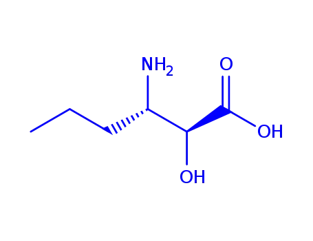Molecular Structure of 75638-60-7 ((2R,3R)-3-Amino-2-hydroxyhexanoic acid)