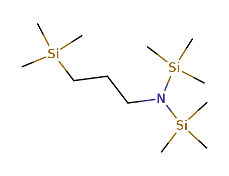 Molecular Structure of 124582-84-9 (1,1,1,3,3,3-Hexamethyl-2-(3-trimethylsilanyl-propyl)-disilazane)