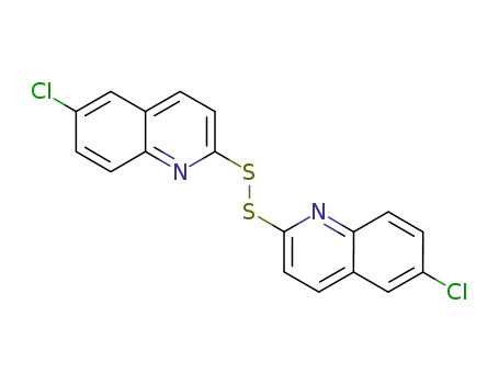 Molecular Structure of 1219101-01-5 (bis(6-chloroquinolin-2-yl) disulfide)