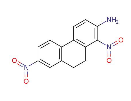 Molecular Structure of 18264-96-5 (9,10-Dihydro-1,7-dinitro-2-phenanthrenamine)