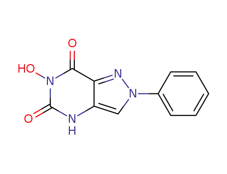 Molecular Structure of 16078-67-4 (6-hydroxy-2-phenyl-2H-pyrazolo[4,3-d]pyrimidine-5,7(4H,6H)-dione)