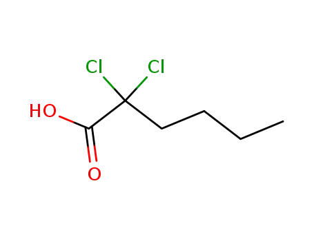 Molecular Structure of 18240-70-5 (2,2-DICHLOROHEXANOIC ACID)