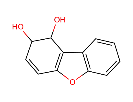 Molecular Structure of 71878-70-1 (1,2-Dibenzofurandiol, 1,2-dihydro-, (1R,2S)-rel- (9CI))