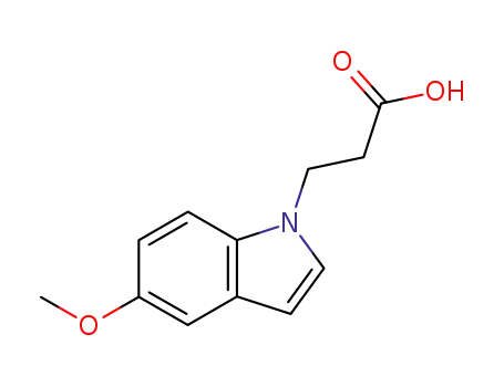 Molecular Structure of 18108-87-7 (3-(5-Methoxy-1H-indol-1-yl)propanoic acid)