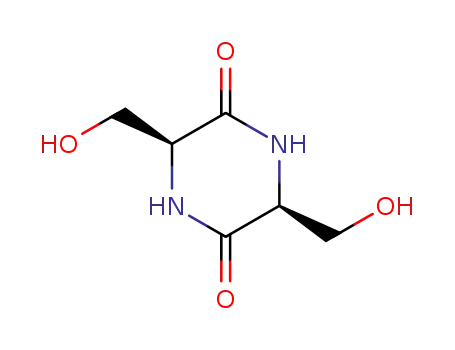 Molecular Structure of 15996-17-5 (2,5-Piperazinedione,3,6-bis(hydroxymethyl)-,cis-(8CI,9CI))